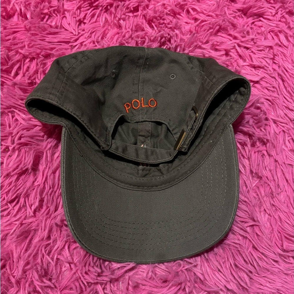 Ralph Lauren Polo Baseball Cap with Orange Logo Unisex Size 8-20 - Picture 3 of 5
